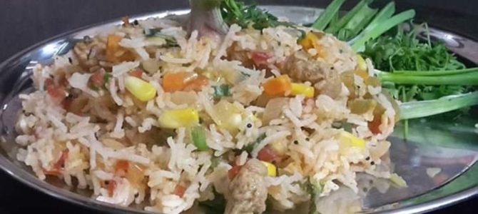 Veg soya pulav