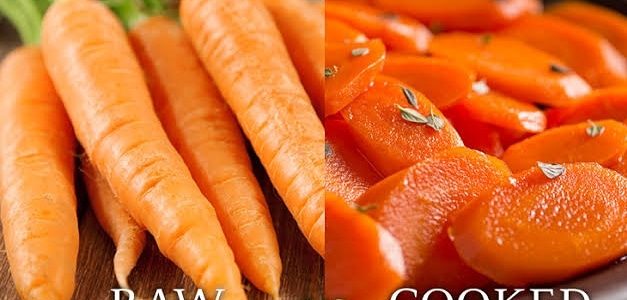 Raw vs cooked carrots