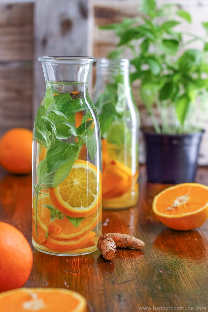 Orange Haldi infuse water