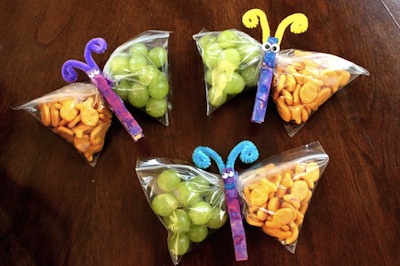 Healthy kids snacks- Butterfly Zip Lock bags