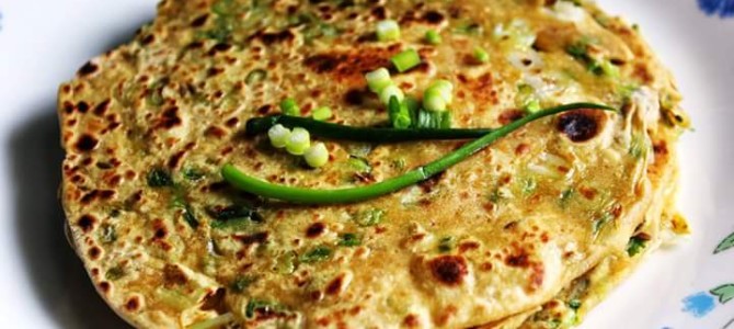 Garlic corriander paratha