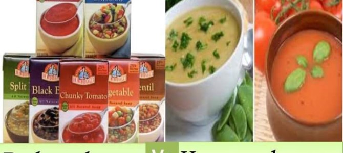 Package soup vs homemade soup ……what is really a Healthy Choice?