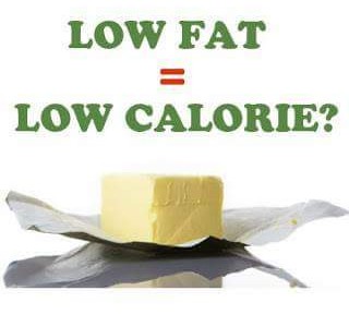 Low fat = low calories