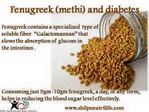 Fenugreek (methi) and diabetes