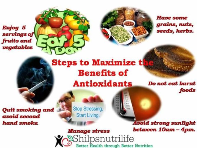 Steps To Maximize The Benefits Of Antioxidants Shilpsnutrilife