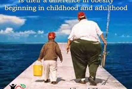 Is their a difference in obesity beginning in childhood or adulthood